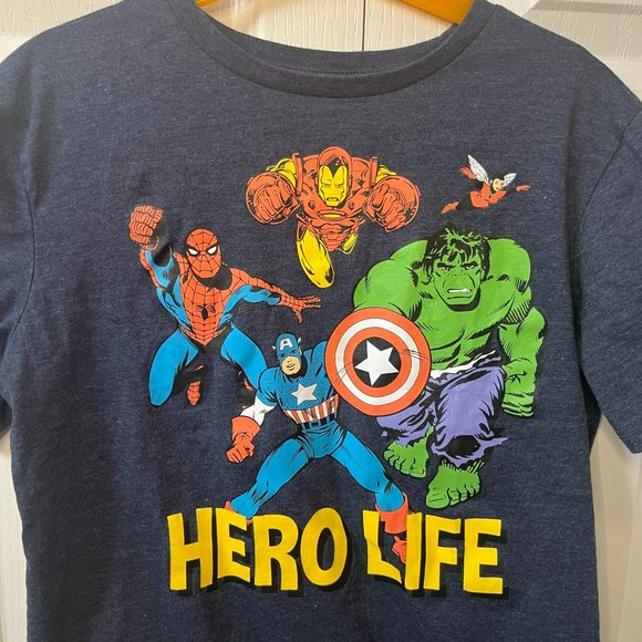 Marvel Boys T-shirt - Super heros Hulk Spiderman Captain America Iron Man - Picture 3 of 5